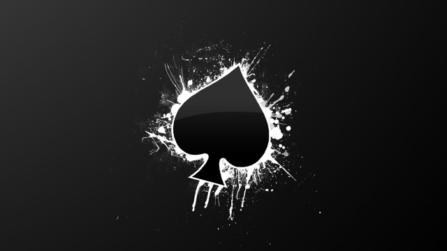Spade black background paint splashes free wallpaper for desktop - medium preview image