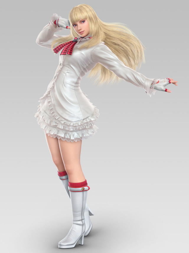 Cartoon girl white dress boots free wallpaper for mobile - medium preview image
