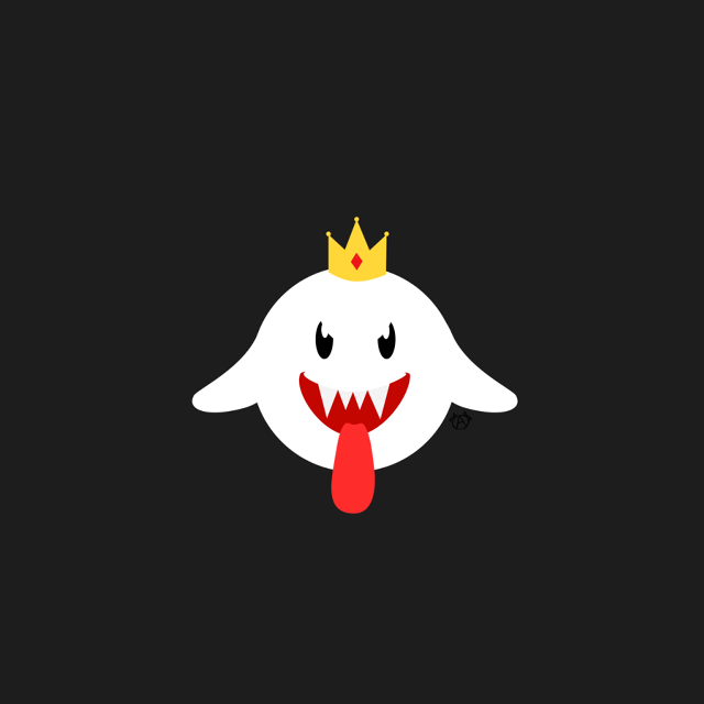 White ghost crown tongue sticking free wallpaper for tablet - medium preview image