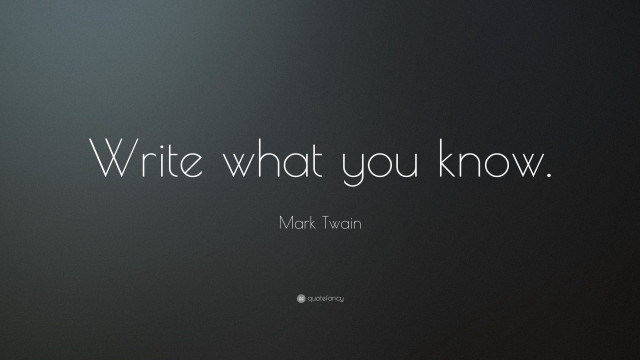 Write what you know mark free wallpaper for desktop - medium preview image