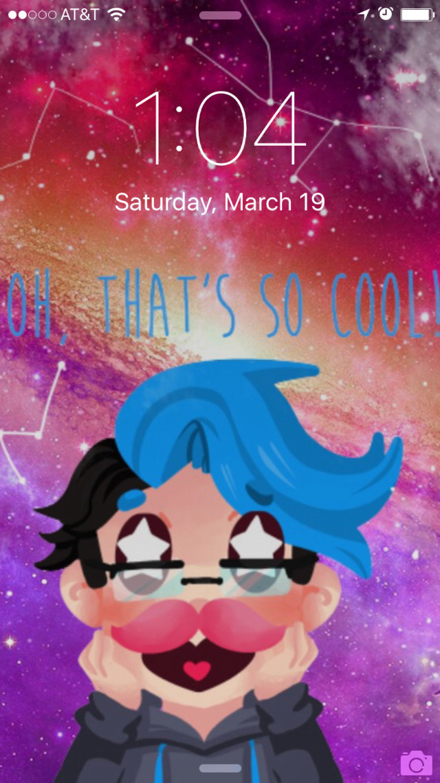 Blue haired astronaut glasses purple free wallpaper for mobile - medium preview image