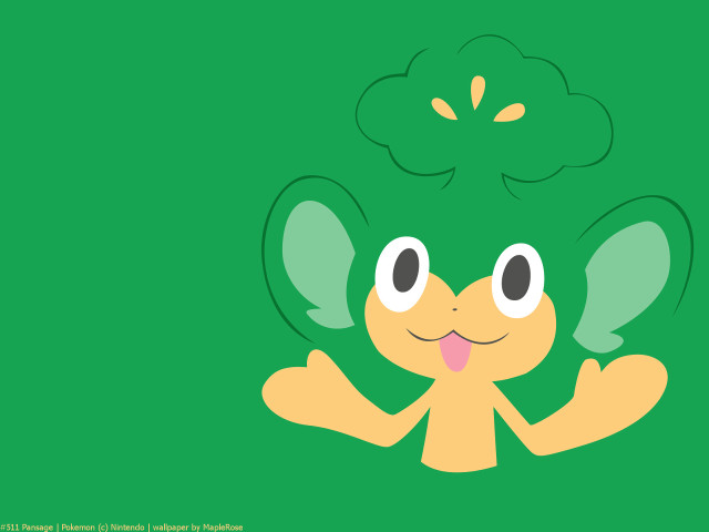 Cartoon character green background leafy free wallpaper for desktop - medium preview image