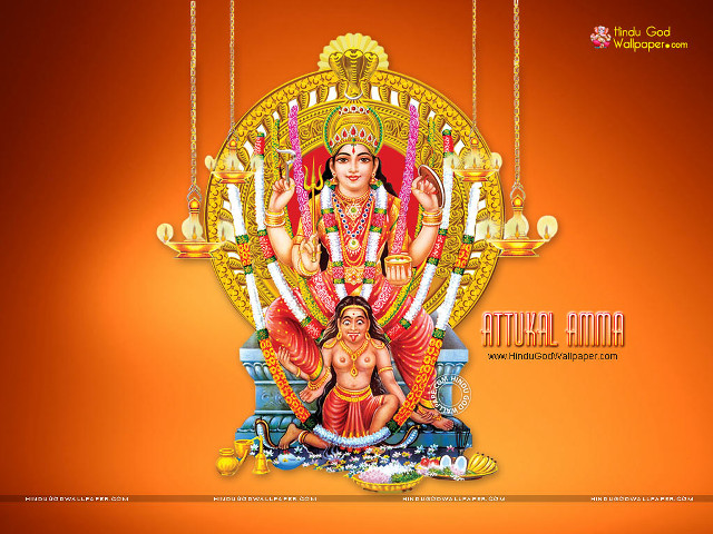 Hindu god woman throne red free wallpaper for desktop - medium preview image