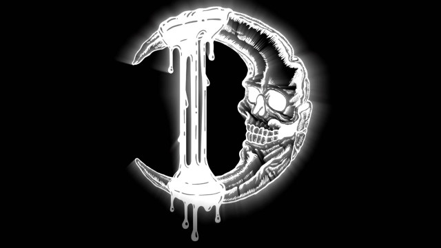 Skull knife letterC dripping paint free wallpaper for desktop - medium preview image