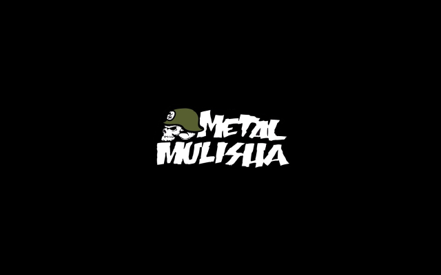 Black background white text metal free wallpaper for desktop - medium preview image