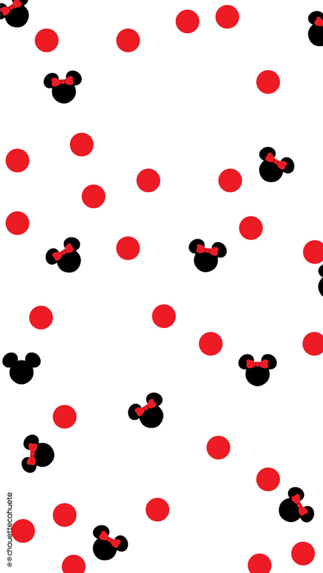 Mickey mouse polka dot pattern free wallpaper for mobile - medium preview image