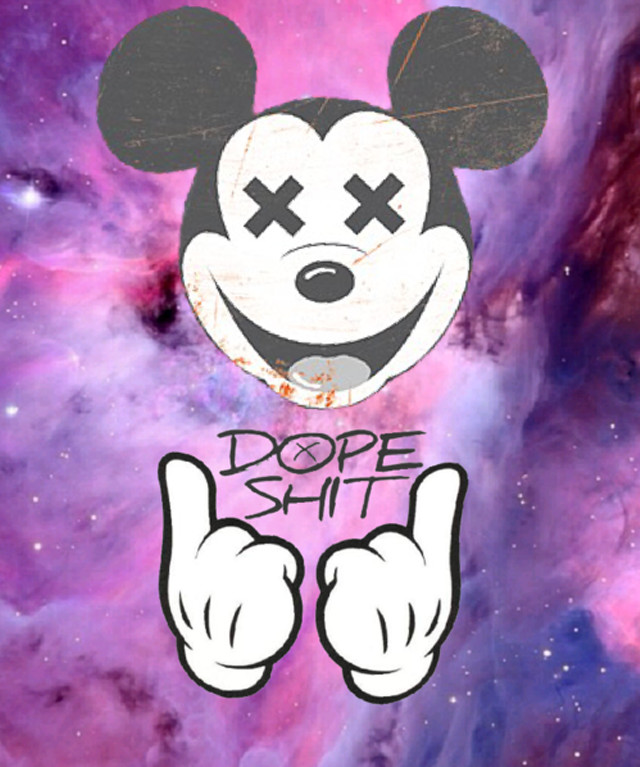 Mickey mouse hand up purple free wallpaper for mobile - medium preview image