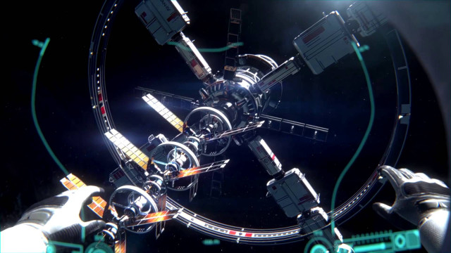 Futuristic space station circular object free wallpaper for desktop - medium preview image