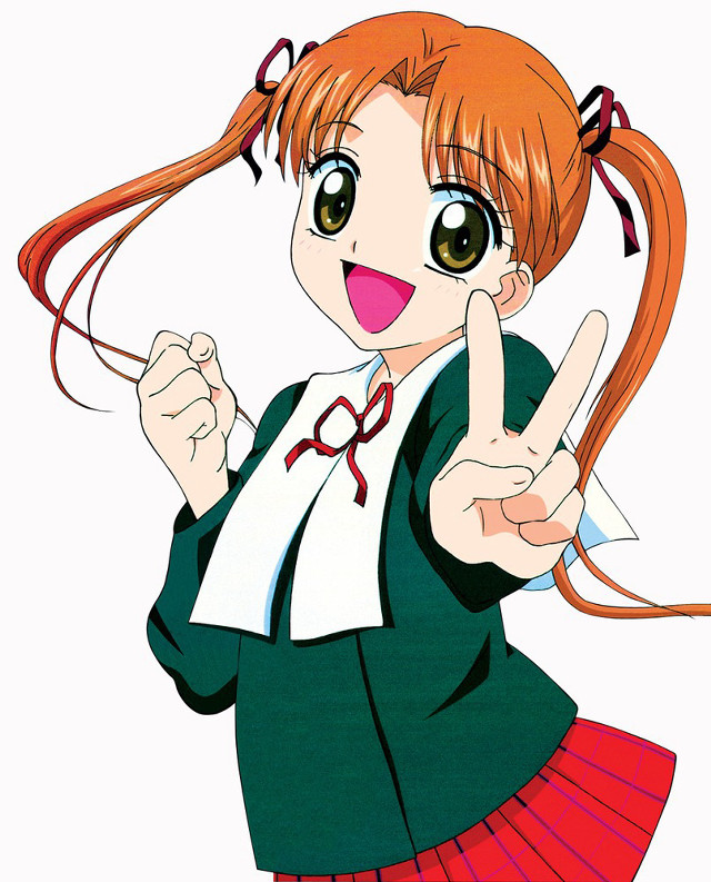 Girl school uniform peace sign #2 free wallpaper for mobile - medium preview image