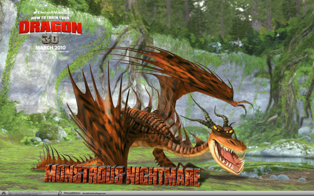 Dragon large head wings forest free wallpaper for desktop - medium preview image