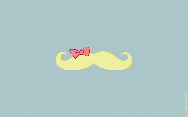 Pink bow tie yellow mustache free wallpaper for desktop - medium preview image
