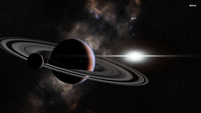 Saturn like object bright light free wallpaper for desktop - medium preview image