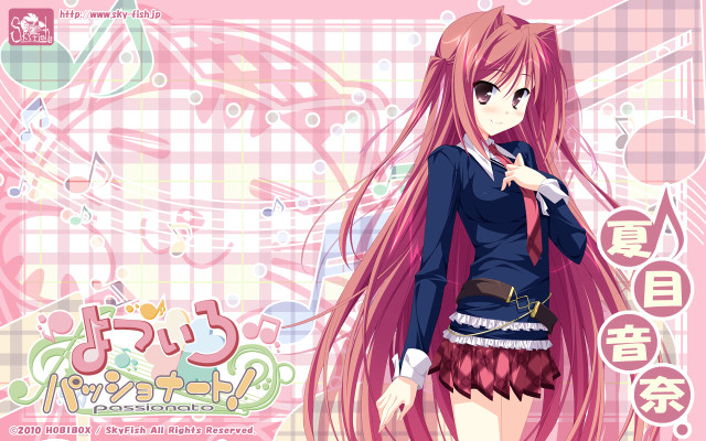 Pink haired girl blue shirt free wallpaper for desktop - medium preview image