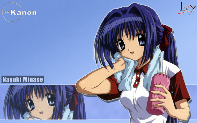 Purple haired girls pink bottle free wallpaper for desktop - medium preview image