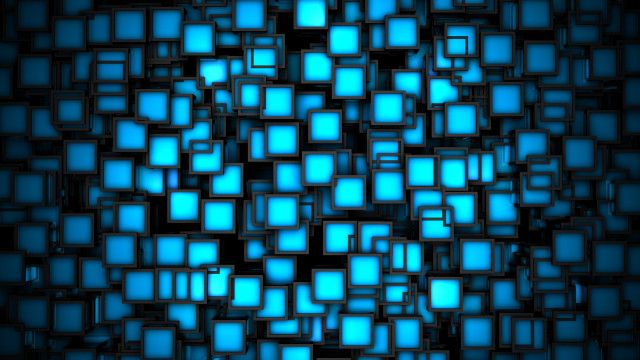 Blue background squares pattern design #3 free wallpaper for desktop - medium preview image