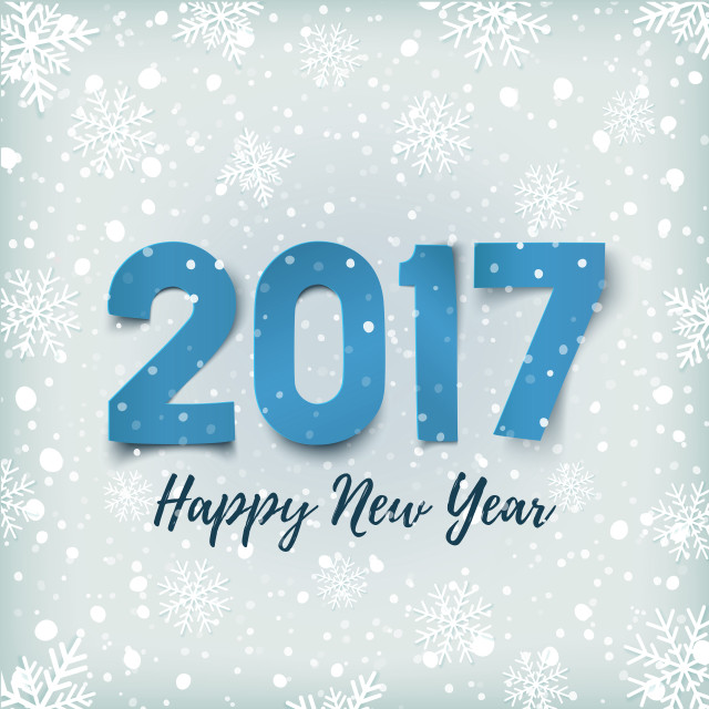 Blue new year card snowflakes free wallpaper for tablet - medium preview image