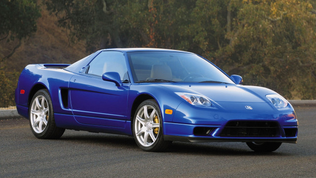 Blue sports car road forest free wallpaper for desktop - medium preview image