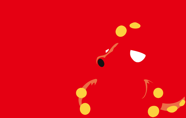 Red background yellow circles black free wallpaper for desktop - medium preview image