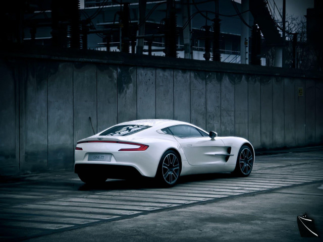 White sports car parking lot #7 free wallpaper for desktop - medium preview image