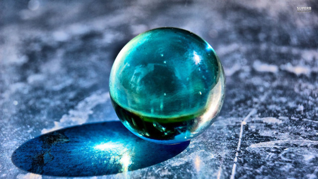 Glass ball table blue floor free wallpaper for desktop - medium preview image