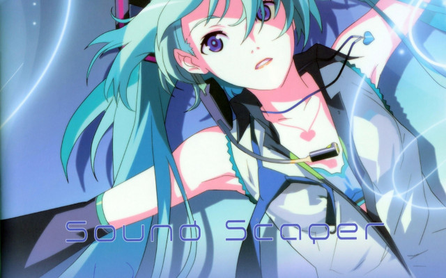 Blue hair girl white shirt free wallpaper for desktop - medium preview image