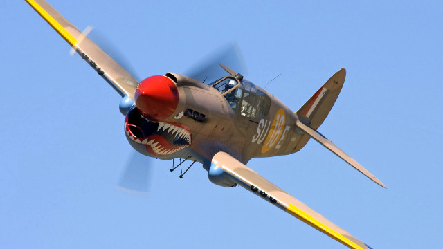 Small airplane blue sky propeller free wallpaper for desktop - medium preview image