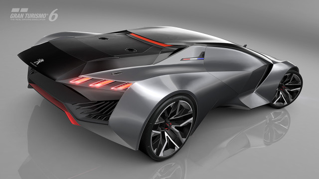 Futuristic car red light rear free wallpaper for desktop - medium preview image