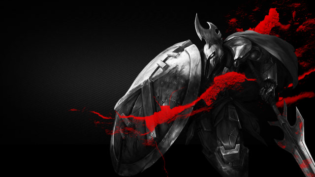 Black red knight sword shield free wallpaper for desktop - medium preview image