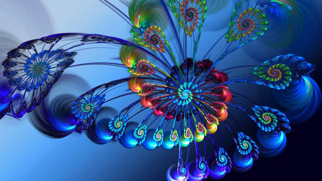 Colorful flower fractal analytical mandelbrot free wallpaper for desktop - medium preview image