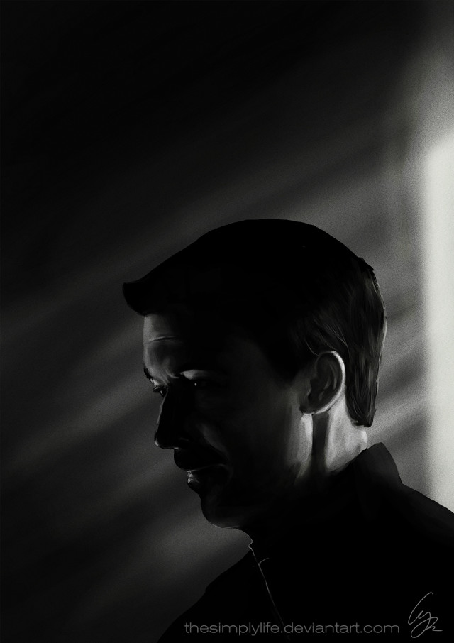 Man hat black shirt looking free wallpaper for mobile - medium preview image