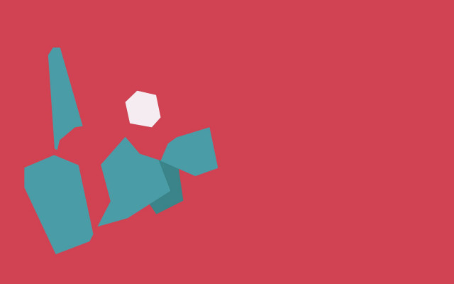 Red background blue white object free wallpaper for desktop - medium preview image