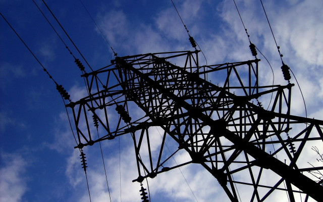 High voltage power line blue free wallpaper for desktop - medium preview image