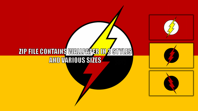 Flash logo zip file contains free wallpaper for desktop - medium preview image