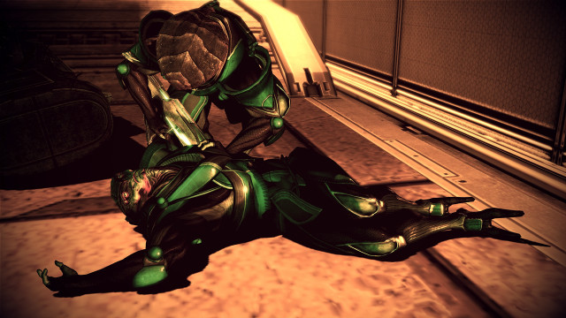 Green alien dimly lit room free wallpaper for desktop - medium preview image