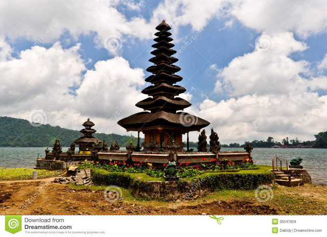 Lake tower structure sky clouds free wallpaper for desktop - medium preview image