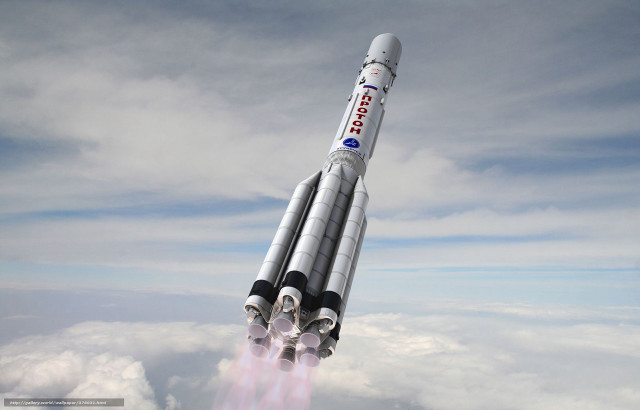 Rocket flying smoke blue sky #2 free wallpaper for desktop - medium preview image