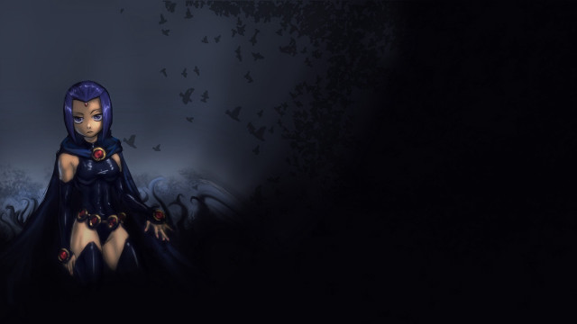 Girl purple hair black cape #2 free wallpaper for desktop - medium preview image