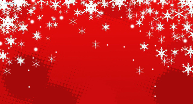 Red background white snowflakes stars free wallpaper for desktop - medium preview image