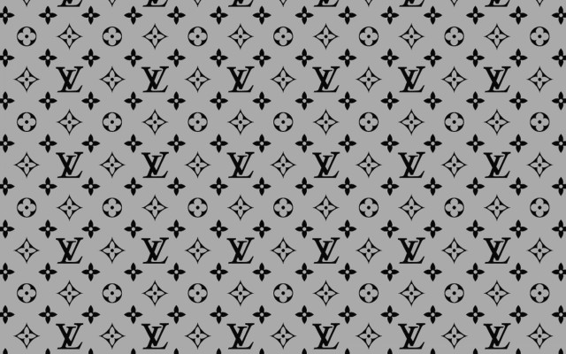 Lv pattern black white gray free wallpaper for desktop - medium preview image