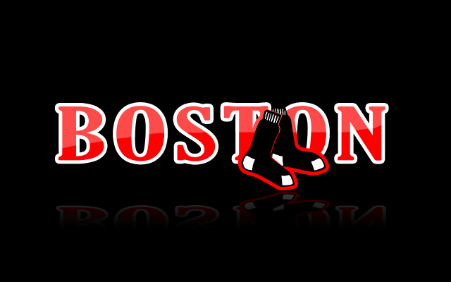Boston red sox logo black free wallpaper for desktop - medium preview image