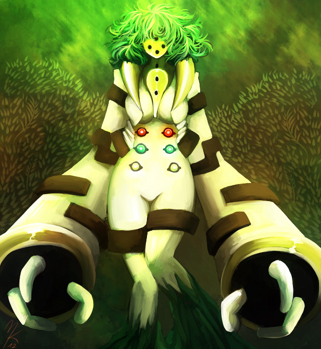 Cartoon character green hair binoculars free wallpaper for tablet - medium preview image