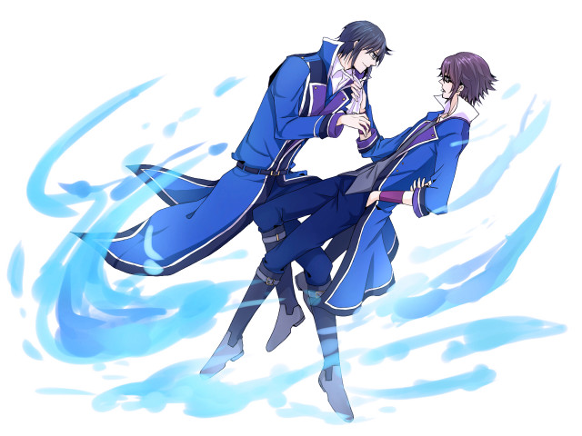 Anime couple snow together winter free wallpaper for desktop - medium preview image