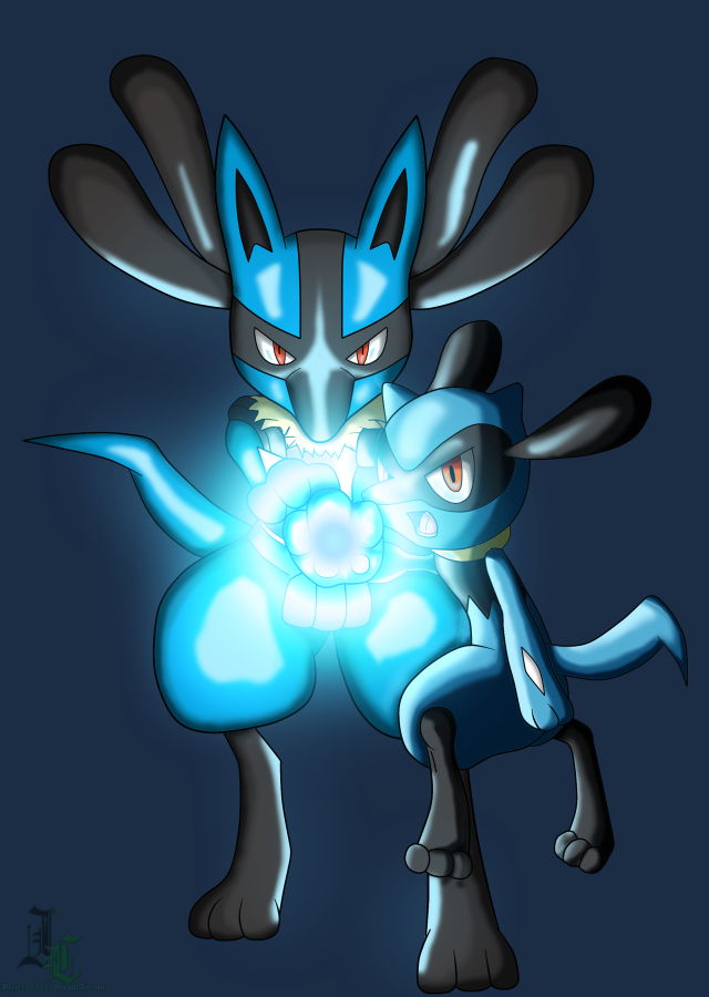 Blue black pokemon glowing light free wallpaper for mobile - medium preview image