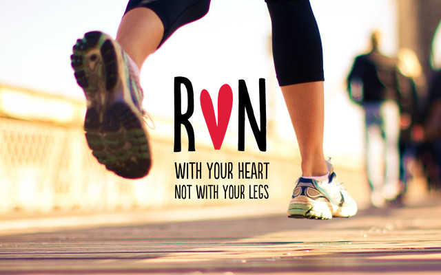Run with heart inspirational motion free wallpaper for desktop - medium preview image
