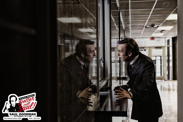 Man suit hallway glass door free wallpaper for desktop - medium preview image