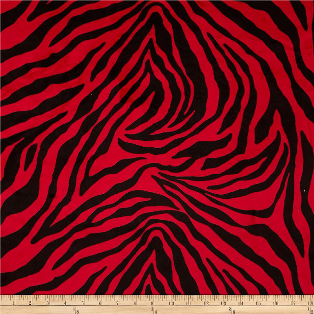 Red black zebra print fabric #2 free wallpaper for tablet - medium preview image
