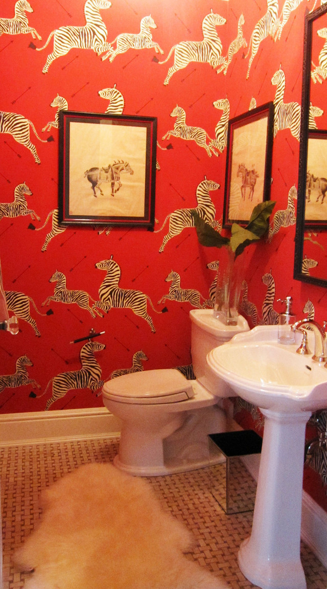 Zebra wallpaper white toilet sink free wallpaper for mobile - medium preview image