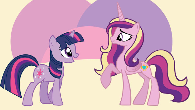 Pinkie ponies standing pink background free wallpaper for desktop - medium preview image