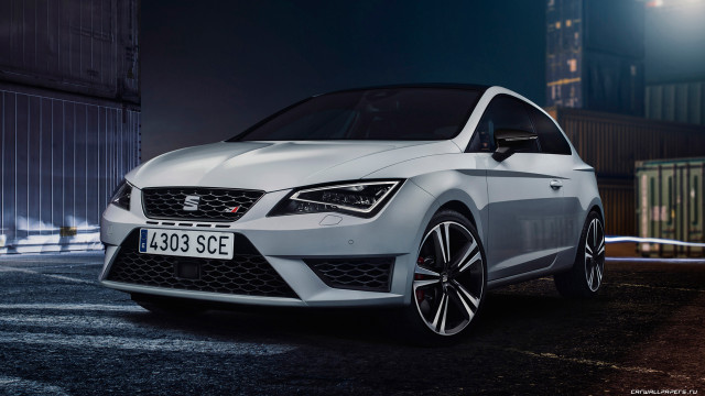 White seat leon parking lot free wallpaper for desktop - medium preview image