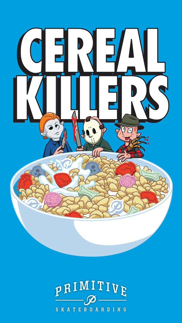 Cereal killers primitive border bowl free wallpaper for mobile - medium preview image